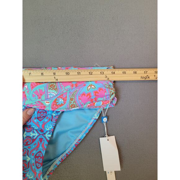 NWT Bleu Rod Beattie Sarong Wrap Bikini Bottom Size 4 Floral Paisley Swim - Picture 3 of 7